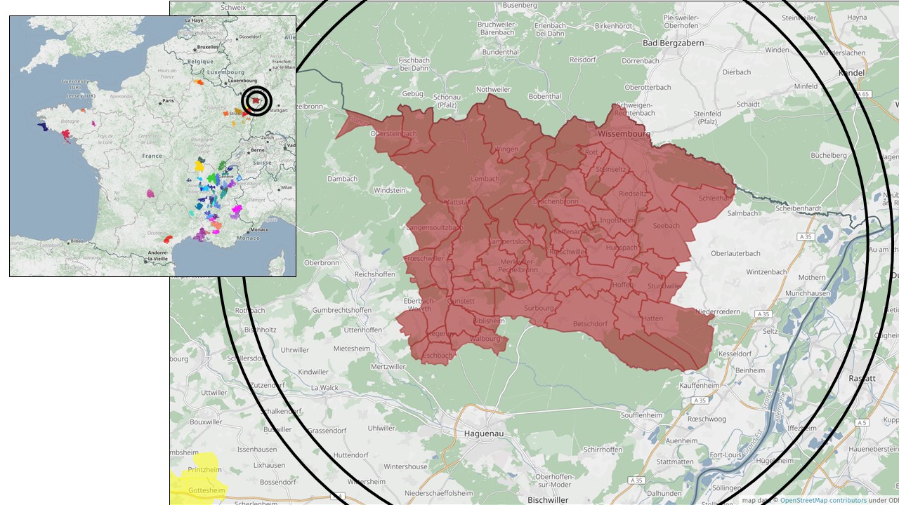 Territoire des Centrales Villageoises du Nord Alsace ATENA